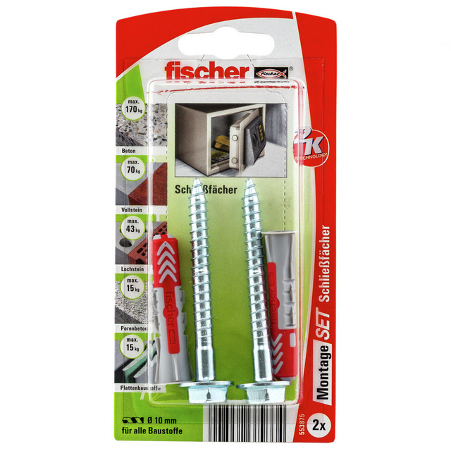 Fischer Montage-Set 'K' für Safes, Ø 10 mm, 4-teilig
