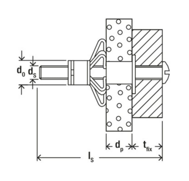 Fischer Hohlraum-Metalldübel 'HM S' 3,7 mm 4 Stück