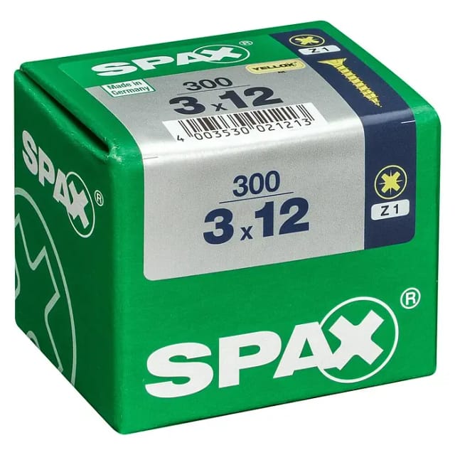 Spax Senkkopfschrauben Ø 3 x 12 mm 300 Stück