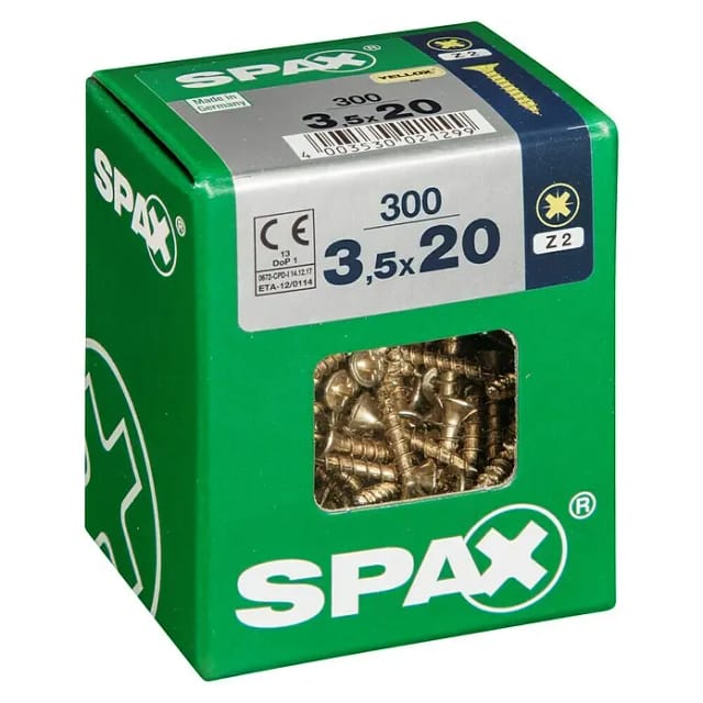 Senkkopfschrauben PZ2 Ø 3,5 x 20 mm 300 Stück