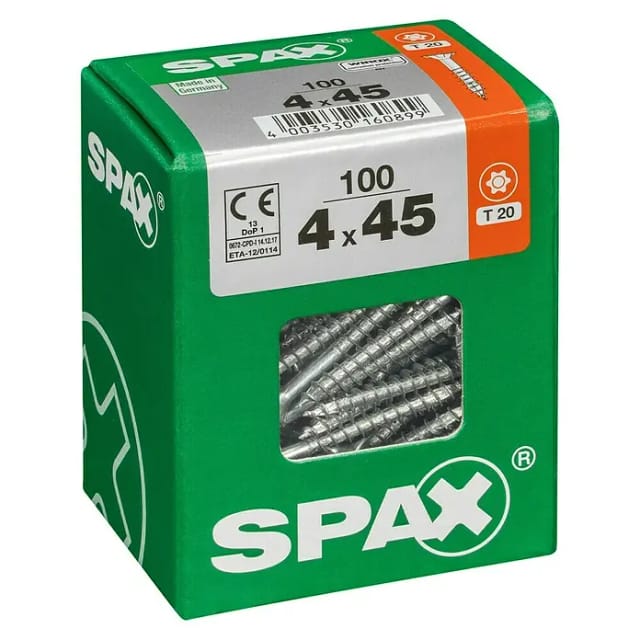 Spax Senkkopfschrauben 'T-Star Plus' Ø 4 x 45 mm 100 Stück