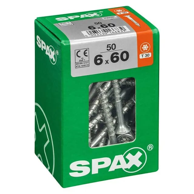 Spax Senkkopfschrauben T-Star Ø 6 x 60 mm 50 Stück