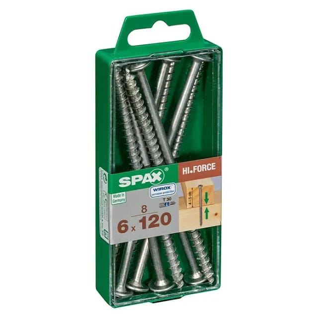 Spax Tellerkopfschrauben 'Hi.Force' Ø 6 x 120 mm 8 Stück