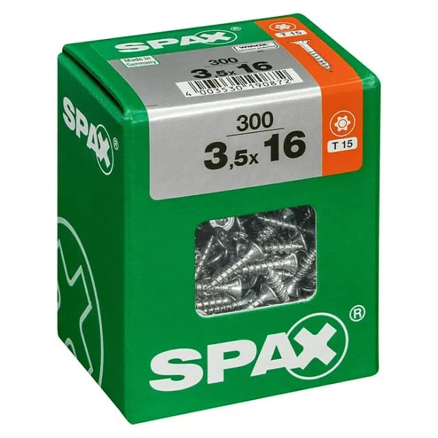 Spax Universalschraube T-Star plus T15 Stahl 3,5 x 16 mm 300 Stück