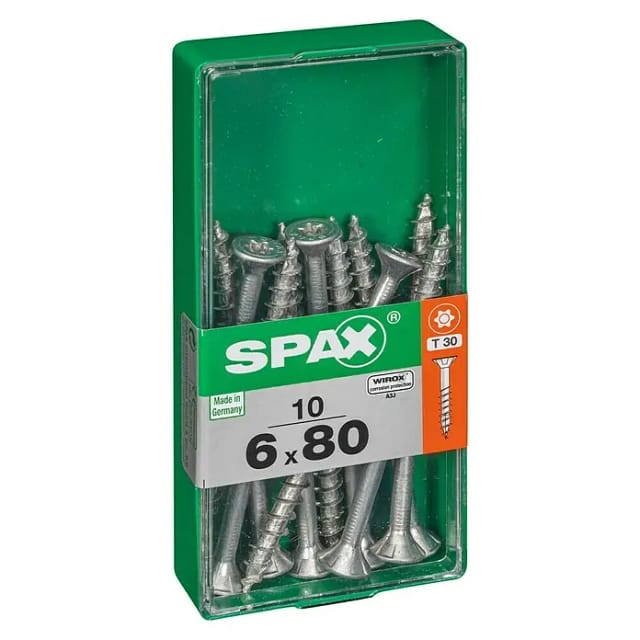 Spax Universalschrauben T-Star plus T30 Stahl 6 x 80 mm 10 Stück