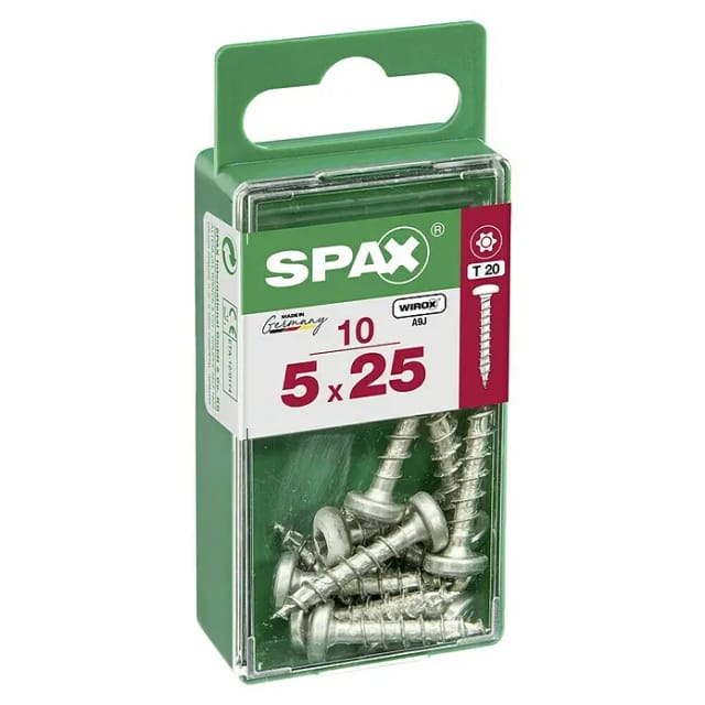 Spax Universalschrauben Halbrundkopf T-Star plus T20 Stahl Ø 5 x 25 mm 10 Stück