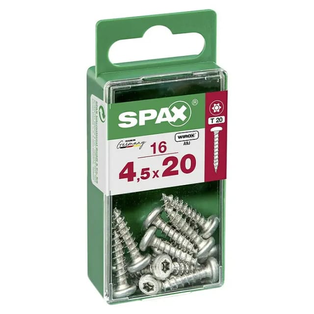 Spax Universalschrauben Halbrundkopf T-Star plus T20 Stahl Ø 4,5 x 20 mm 16 Stück