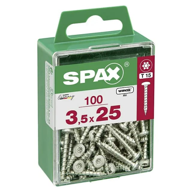 Spax Universalschrauben Halbrundkopf T-Star plus T20 Stahl Ø 3,5 x 25 mm 100 Stück