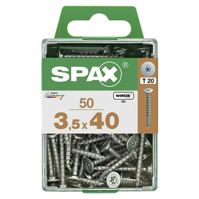 Spax Universalschraube Flachrückwandkopf T-Star plus T20 Stahl Ø 3,5 x 40 mm 50 Stück