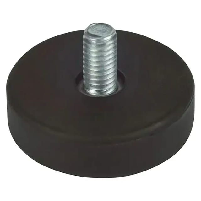Fix-o-moll Topfmagnet 'Neodym' schwarz gummiert M5 Gewindebolzen Ø 31 x 15 mm