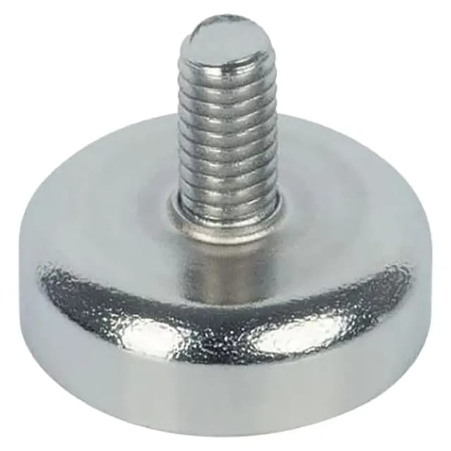 Fix-o-moll Topfmagnet 'Neodym' silbern M5 Gewindebolzen Ø 25 x 16 mm