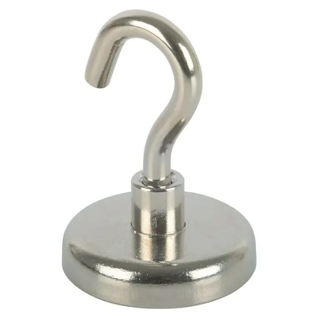 Fix-o-moll Topfmagnet 'Neodym' silbern M6 Schraubhaken Ø 36 x 43 mm