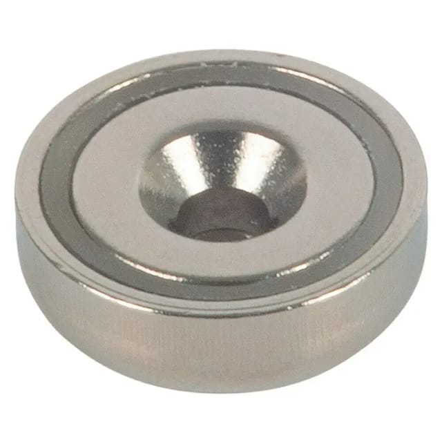Fix-o-moll Topfmagnet 'Neodym' silbern Senkbohrung Ø 20 x 7 mm