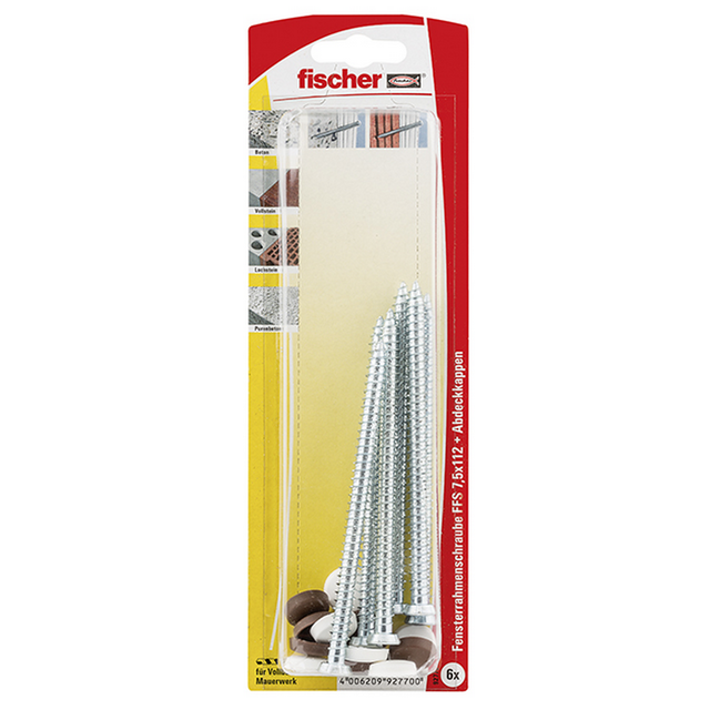 Fischer Fensterrahmenschraube 'FFS' Ø 7,5 x 112 mm TX30 6 Stück