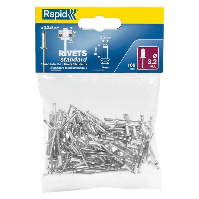 Rapid Standard-Blindniete Ø 3,2 x 8 mm 100 Stück