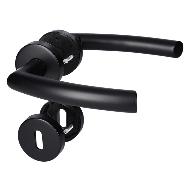 Alpertec Rosettengarnitur 'Fair II' Edelstahl schwarz BB