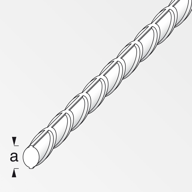 alfer Beton-Rippenstahl 0,8 x 200 cm