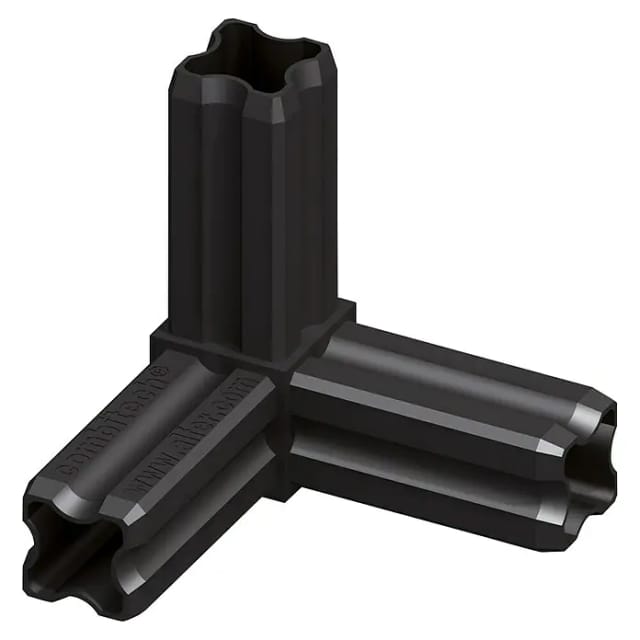 alfer Eck-Verbinder schwarz 7 x 7 x 2,35 cm