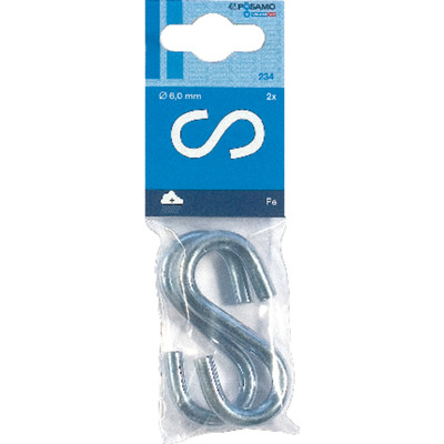 Pösamo Not-S-Haken Stahl verzinkt 35 x 3,8 mm 4 Stück