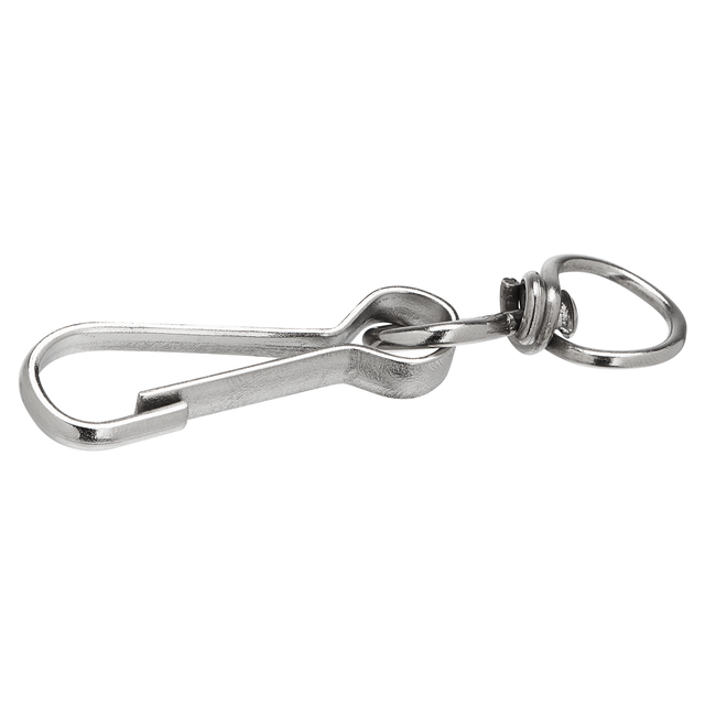 Simplexkarabinerhaken 12W/40 Stahl vernickelt 2 Stück