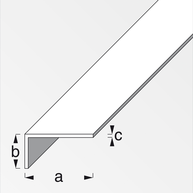 Aluwinkel 100 x 2,5 x 2 cm