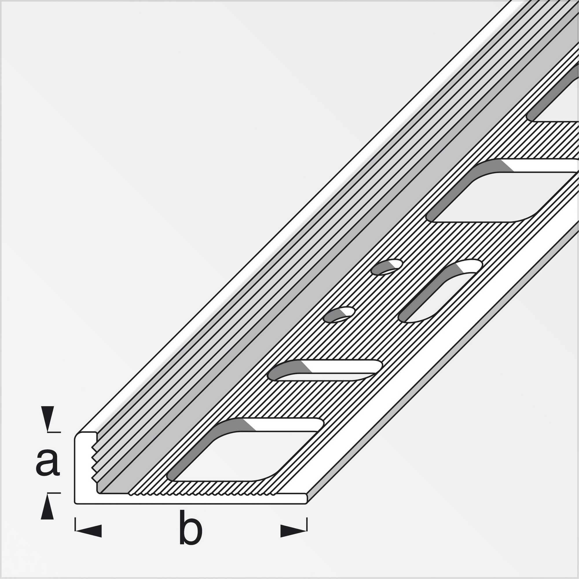 alfer Winkelprofil PVC 1000 x 6 x 21 mm Bild 2