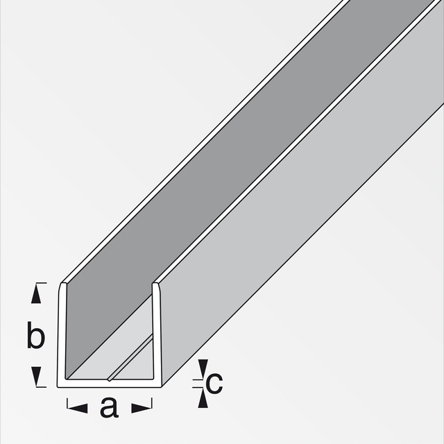 alfer Alfer® clampline U-Profil 0,6 x 200 cm