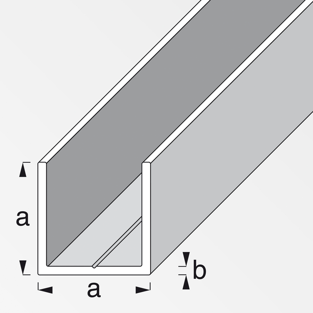 alfer Quadrat-U-Profil 0,75 cm