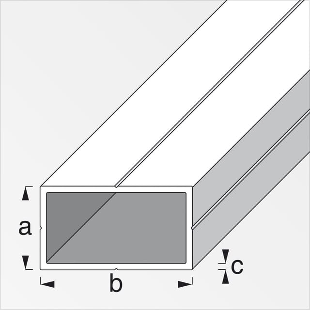 alfer Rechteckprofil weiß 100 x 3,55 x 1,95 cm