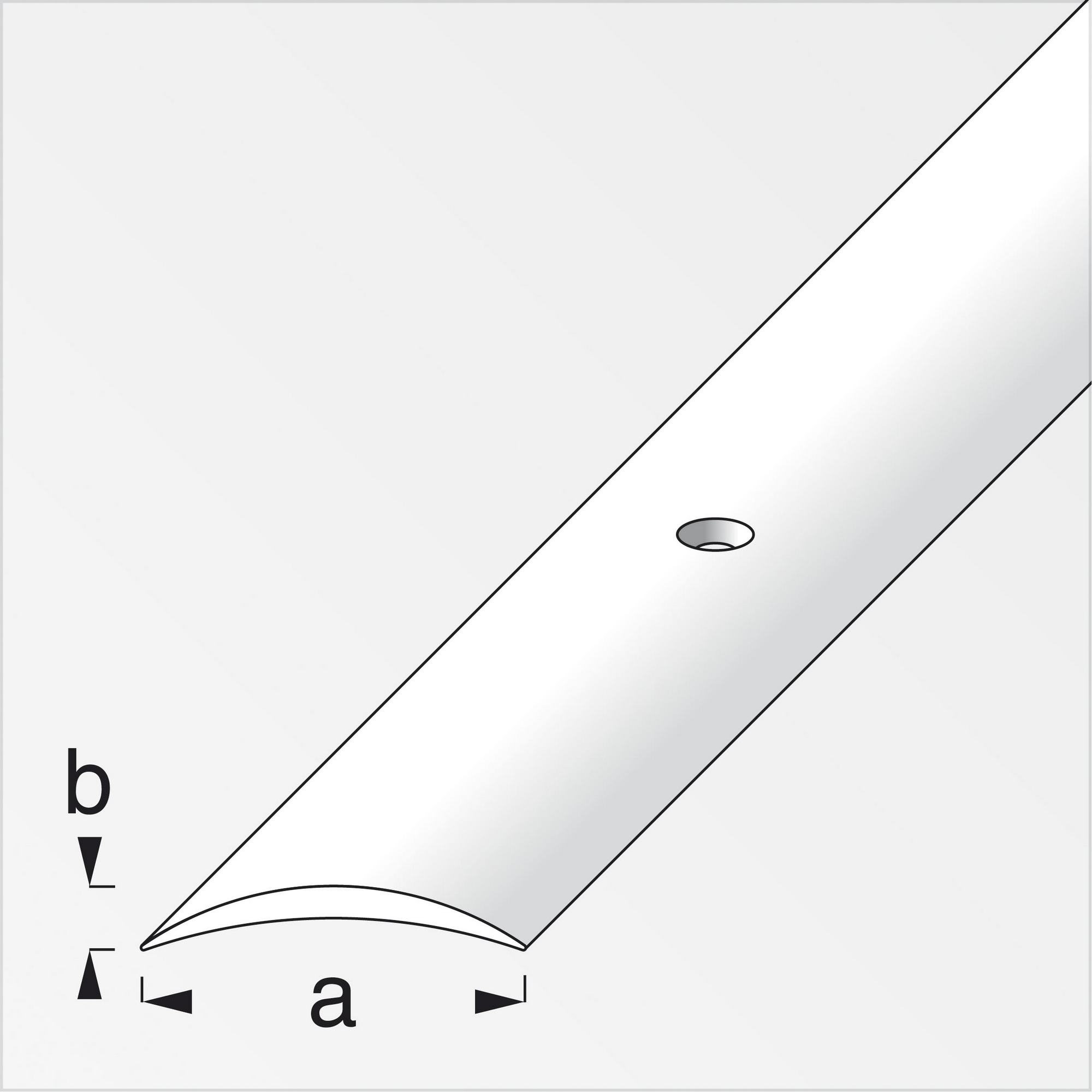 alfer PVC-Übergangsprofil braun 1000 x 30 mm Bild 2