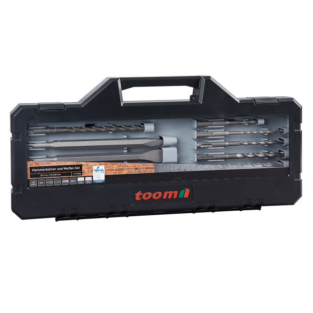 toom Hammerbohrer und Meißel-Set Ø 5-16 x 110-450 mm 12-teilig