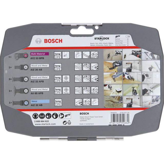 Bosch Tauchsägeblatt 'Starlock' 6-teilig für Elektriker und Trockenbauer