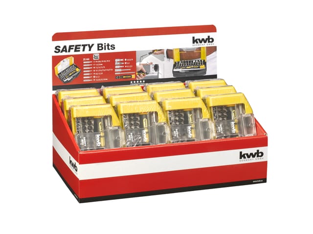 kwb Bit-Set 'Safety Bit' mit Gürtelclip 37-teilig