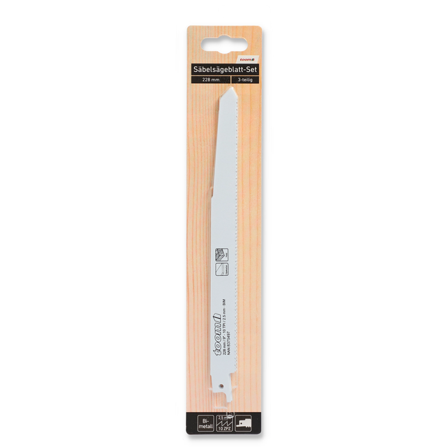 toom Säbelsägeblatt-Set mit feiner Zahnung 228 mm 3-teilig