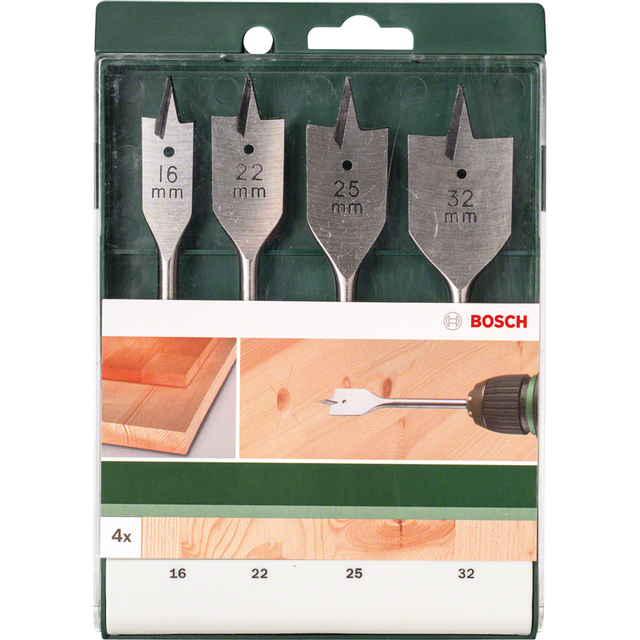 Bosch Flachfräsbohrer-Set 4-teilig