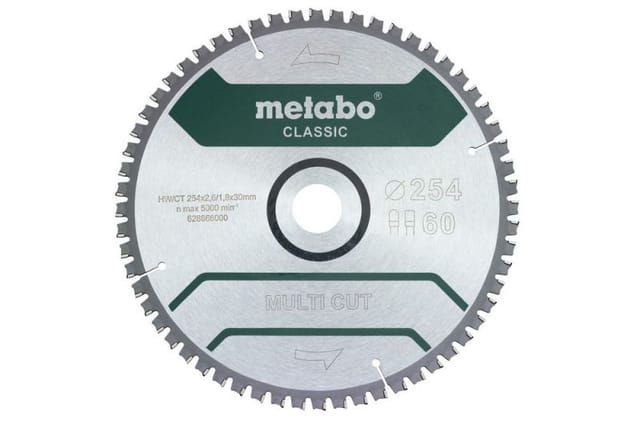Metabo Kreissägeblatt 'Multi Cut Classic' 254 x 2,6 x 30 mm