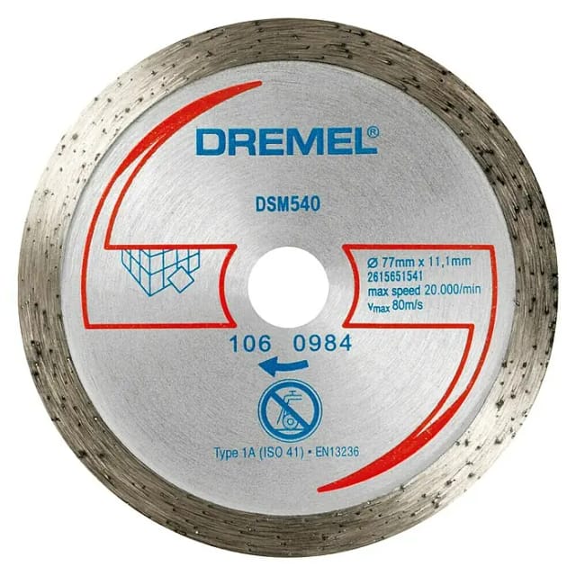 Dremel Fliesen Diamant-Trennscheibe 'DSM540' Ø 77 x 11,1 mm