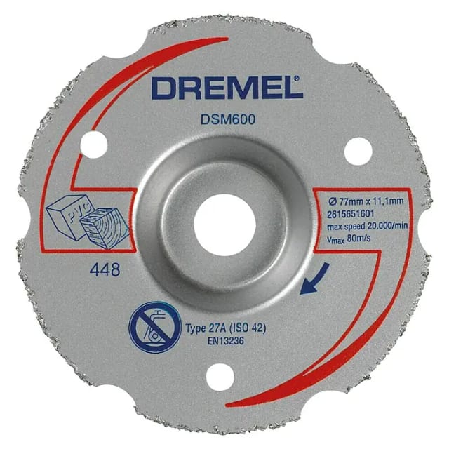 Dremel Mehrzweck Geradschnitt-Trennscheibe 'DSM600' Ø 77 x 11,1 mm