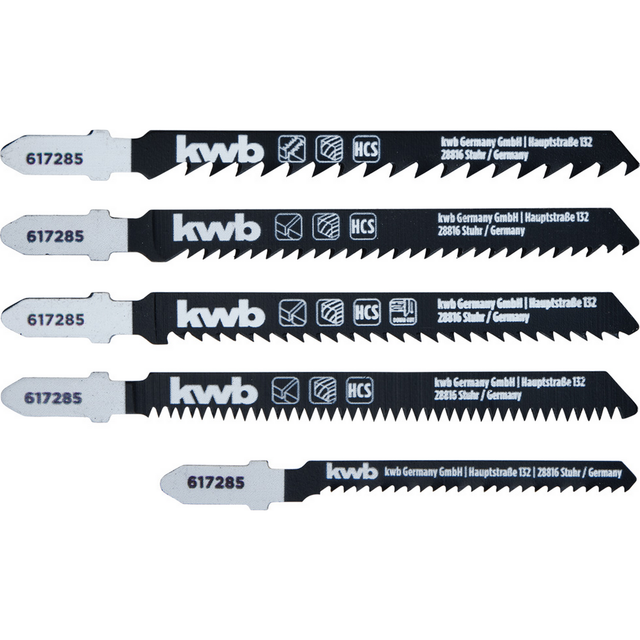 kwb Stichsägeblatt-Set HCS 5-teilig