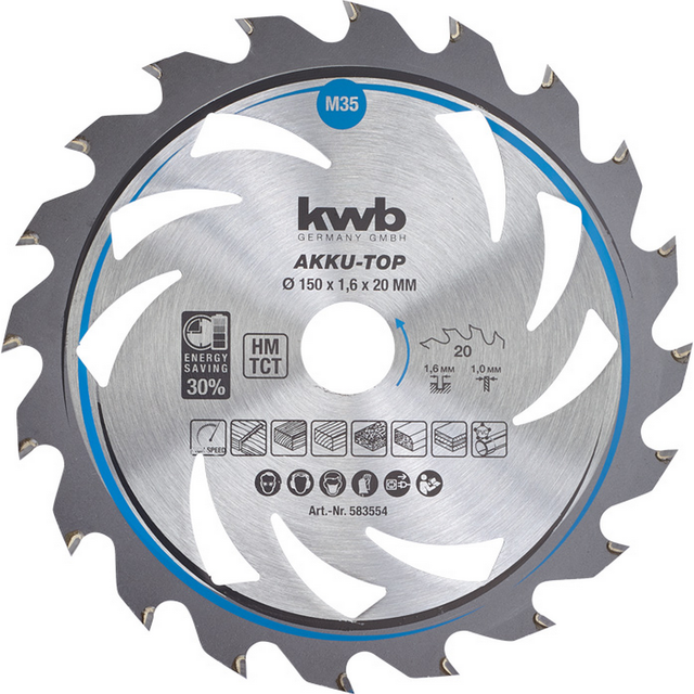 kwb Kreissägeblatt Ø 150 x 1,6 x 20 mm