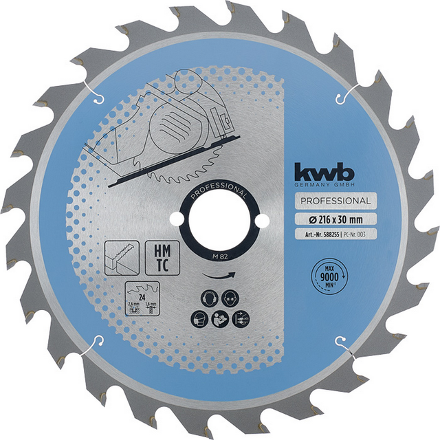kwb Handkreissägeblatt Ø 216 x 2,8 x 30 mm
