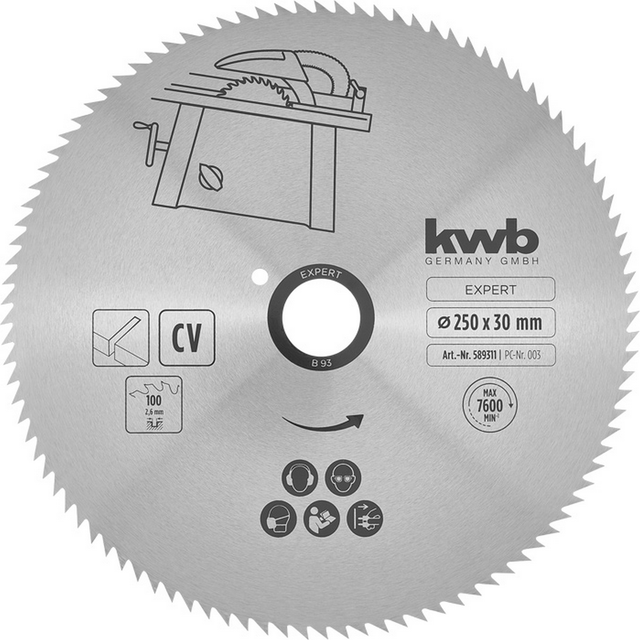 kwb Kreissägeblatt Ø 250 x 2,4 x 30 mm
