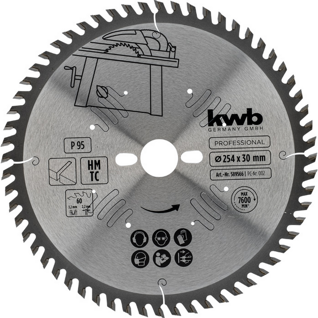 kwb Handkreissägeblatt Ø 254 x 3,2 x 30 mm