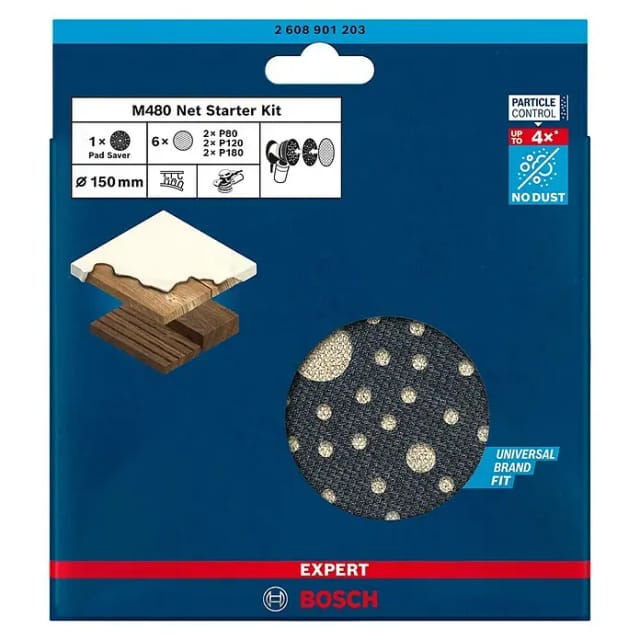 Bosch Starter-Set Schleifblätter 'Expert M480' 150 mm für Exzenterschleifer, 7-teilig