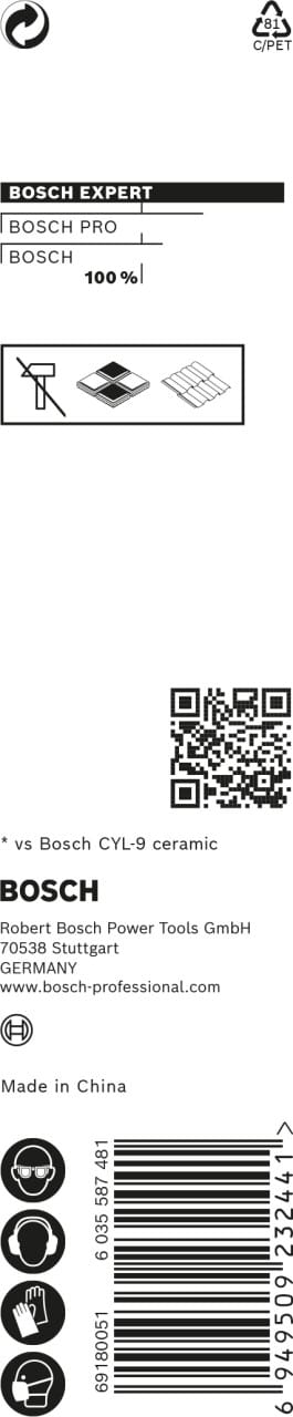 Bosch HardCeramic Bohrer 'EXPERT HEX-9' 8 x 90 mm