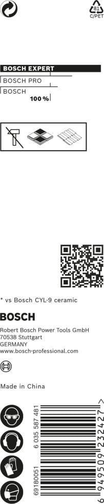 Bosch HardCeramic Bohrer 'EXPERT HEX-9' 6 x 90 mm