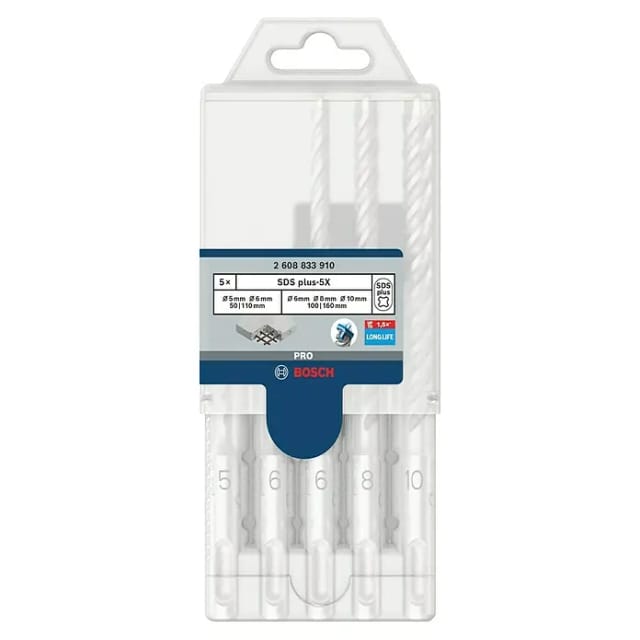 Bosch Hammerbohrer-Set 'PRO SDS plus-5X' Ø 5-10 mm 5-teilig