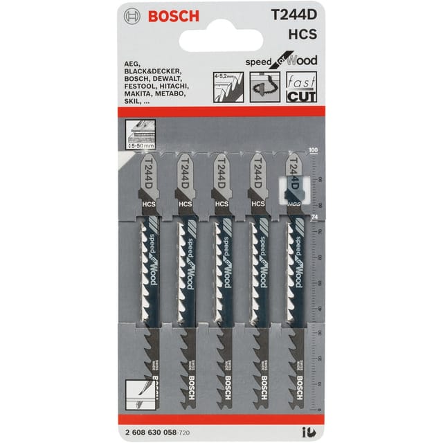 Bosch Stichsägeblätter 'Professional' T244D 100 mm 5 Stück