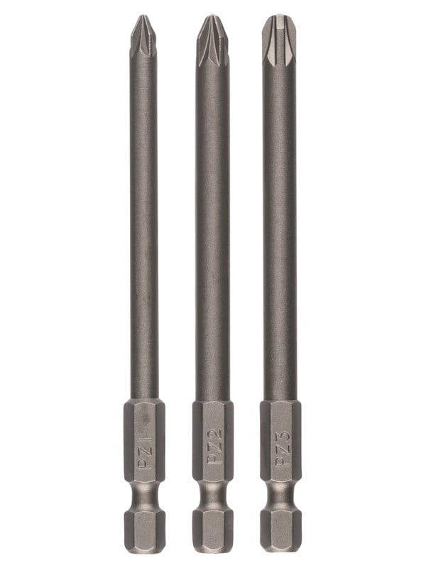 Schrauberbit-Set PZ 1/2/3 89 mm, 3-teilig