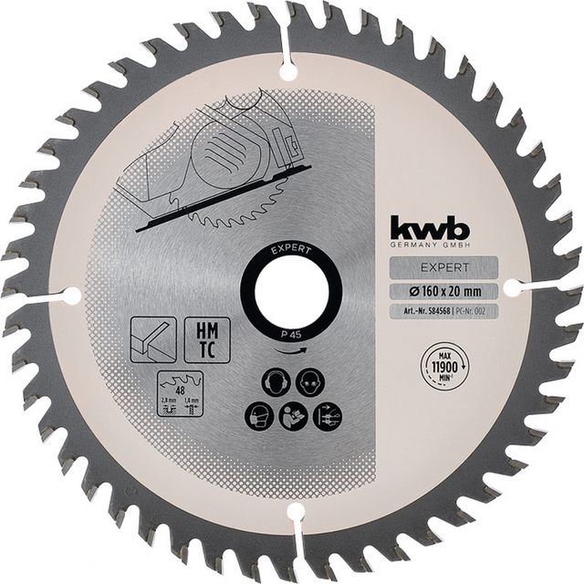 kwb Handkreissägeblatt Ø 160 x 2,8 x 20 mm